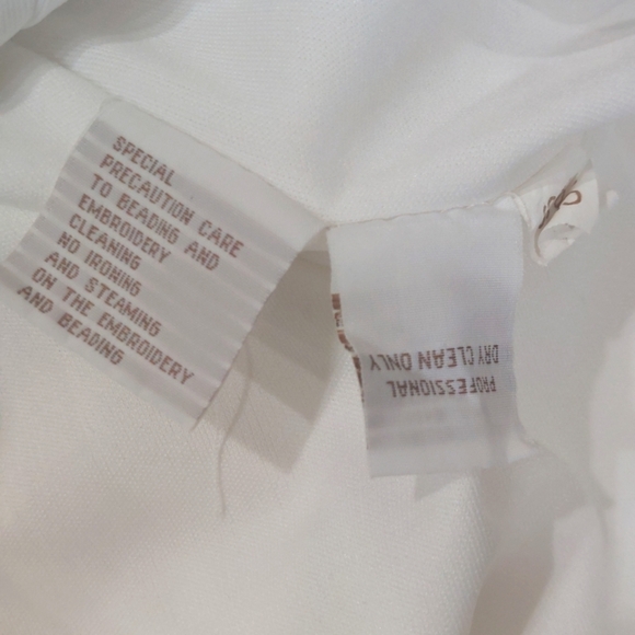 Night Shift Linen Ivory Shift Dress Event Wedding Mother Midi Modest Formal Sz10 - Picture 7 of 10